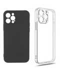Husa GCASE Slim Silicon Transparenta/Neagra Iphone 14/15/16/PRO/MAX
