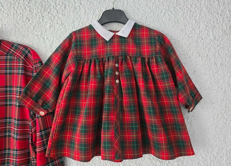 Коледна рокля мама и бебе размер М и 3-6 месеца