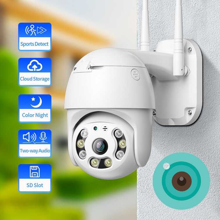 Смарт WiFi Външна камера Xmart PT301, H.265, Floodlight, IP65