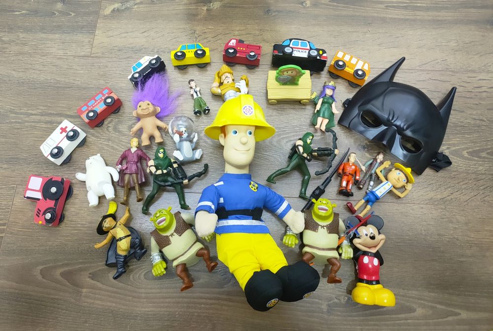 Играчки за момче/ пожарникаря Сам/ дървени колички/ Батман