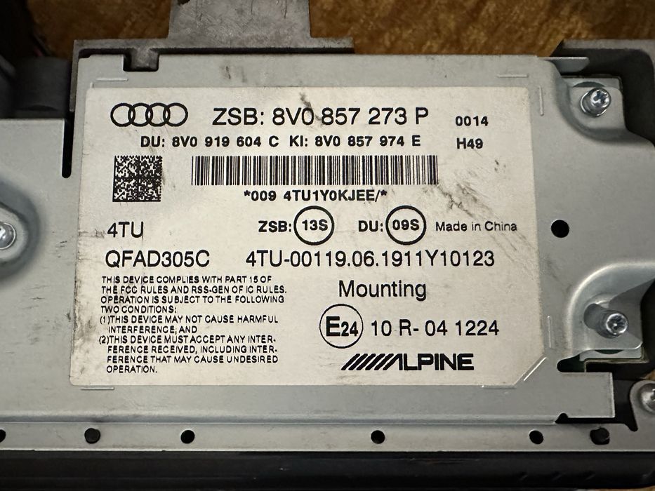 Navigatie / Unitate / Display / Joystick Audi A3 8V 2013-2020