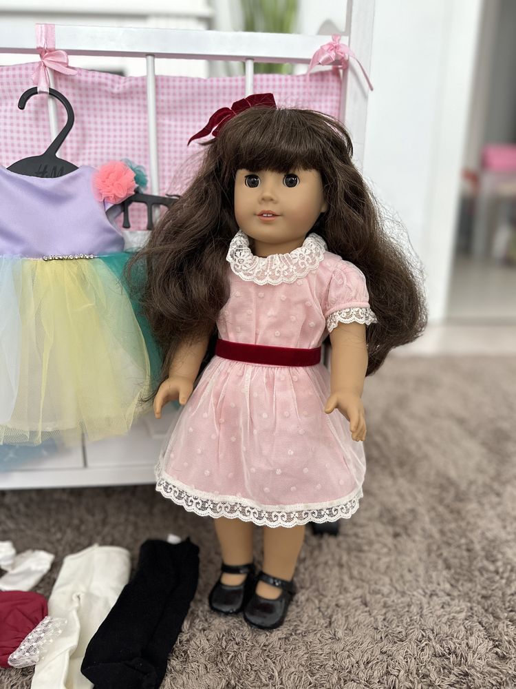 Păpușă Americans Doll 46 cm ORIGINALA + 6 ținute