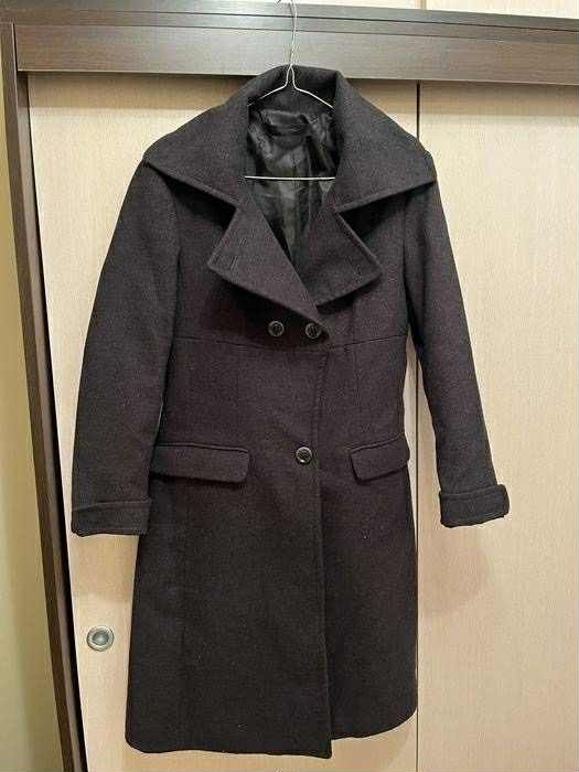 Дамско тъмно сиво палто, размер М