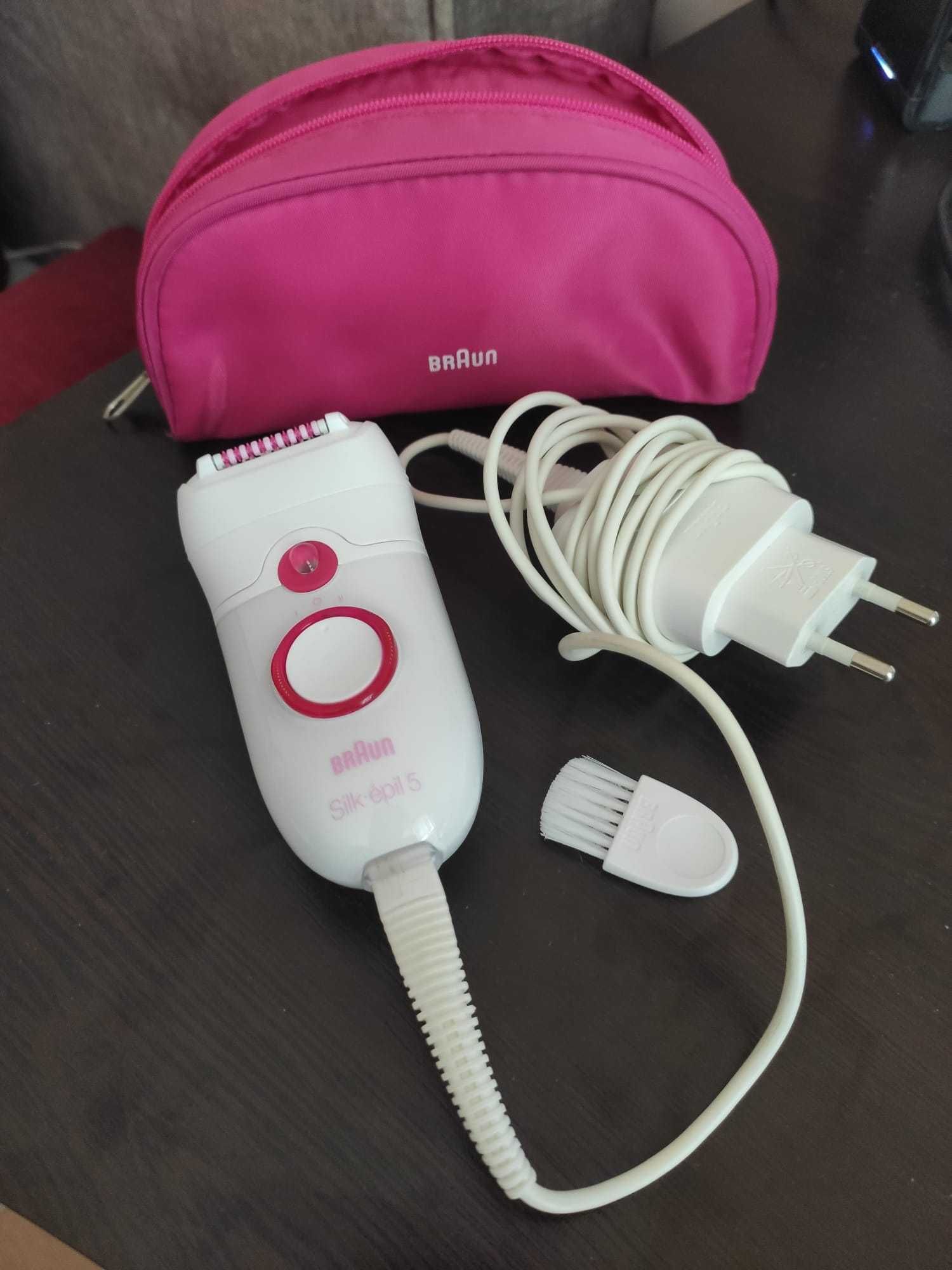 Епилатор Braun Silk-epil 5, 40пинсети, 2степени,масажна глава, миещ се