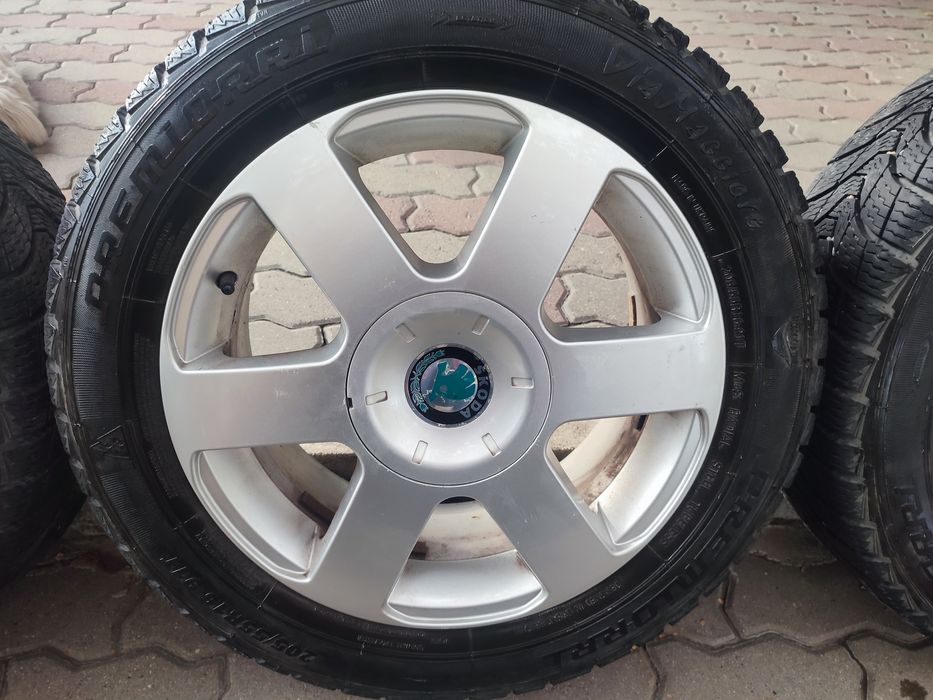 Jante aliaj Skoda cu anvelope de iarna