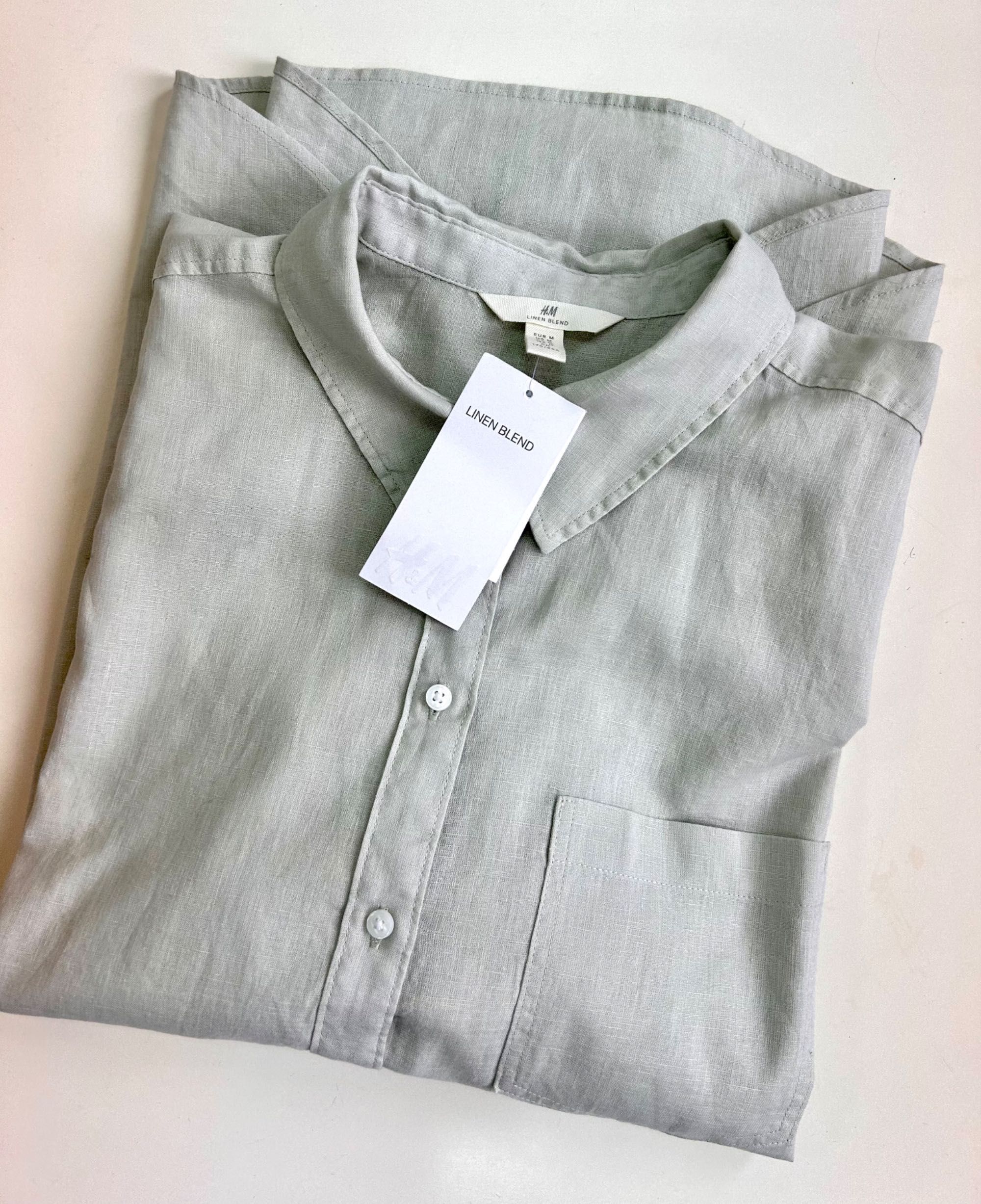 Нова страхотна лененариза H&M в светло сив цвят М размер