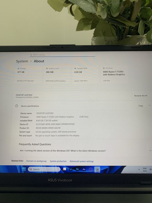 Laptop asus vivobook go 15