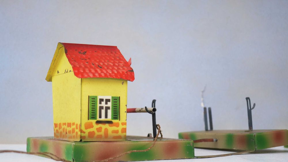 Lot de 3 Jucarii Machete Kibri 1938 2 niveluri de cale ferată, un pod