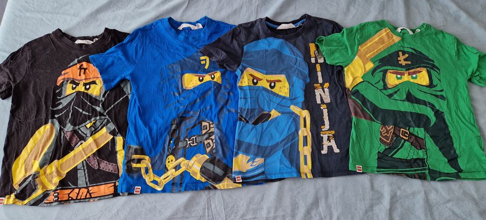Lot 4 tricouri H&M ninjago, mar 122-128