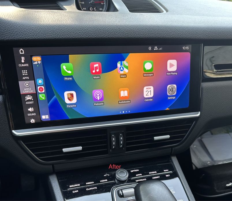 Full Screen Wireless Apple Carplay si Android Auto VW Touareg Porsche