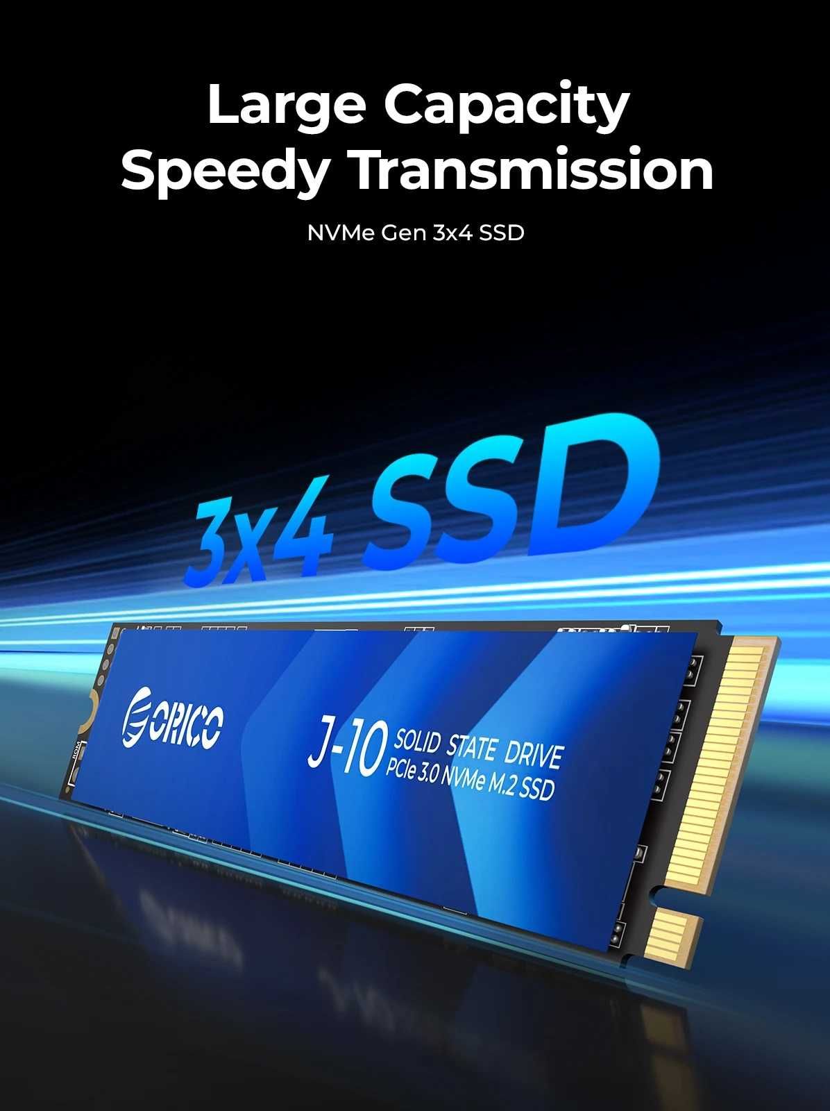 New твердотельный накопитель ORICO M2 NVMe Gen3 SSD на 1tb (3000 mb/s)