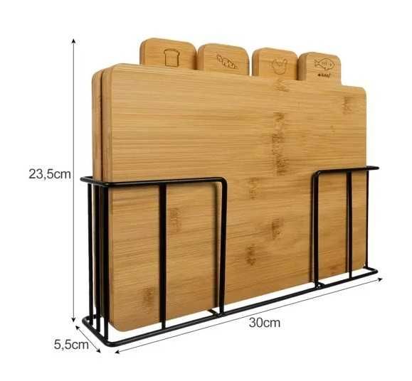 Комплект 4 броя бамбукови дъски - подарък за готвач