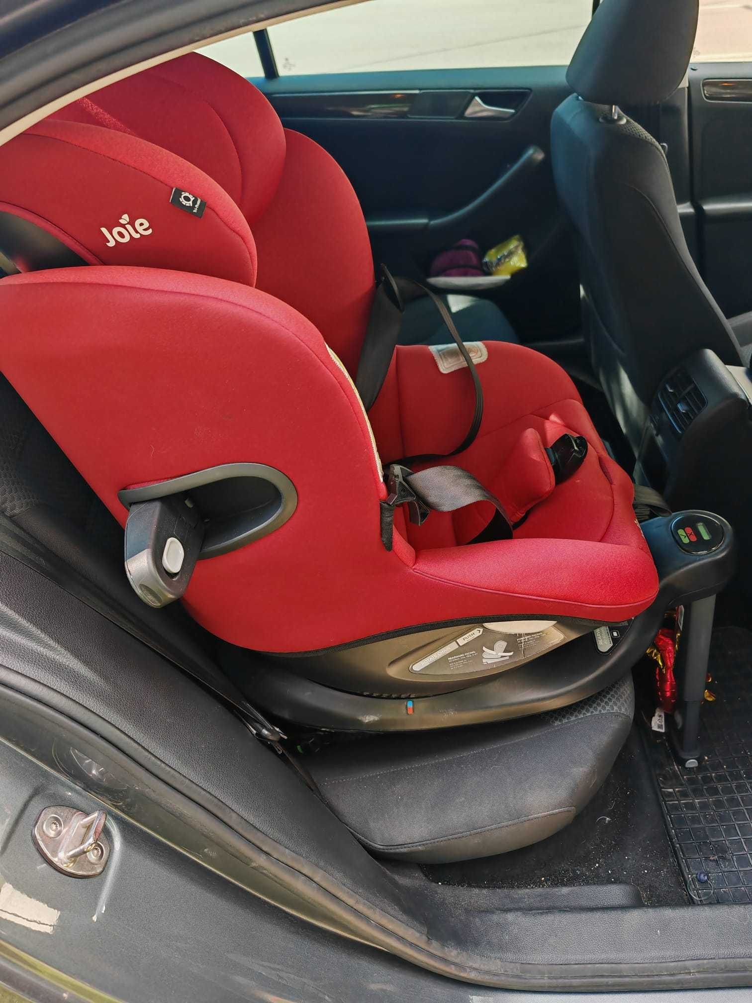 Scaun auto copii, rotativ I-Spin 360° E, Rosu, Joie certificat ADAC