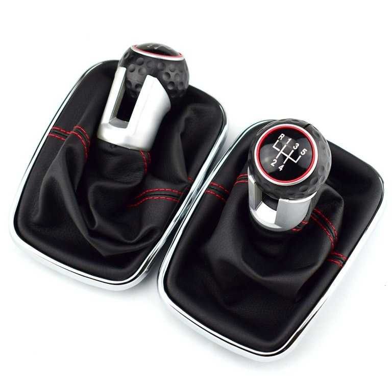 Топка с маншон и рамка Червен Шев VW Golf 7 /2011 -2015/ - 5 и 6ск.*