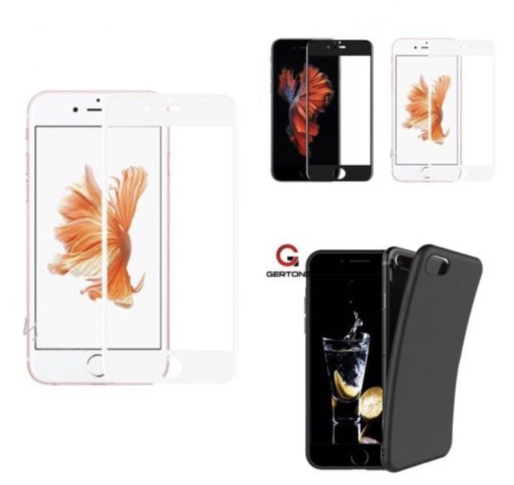 Husa Silicon Premium si Folie Sticla Safe Glass Iphone 7/8 Plus SE 16E