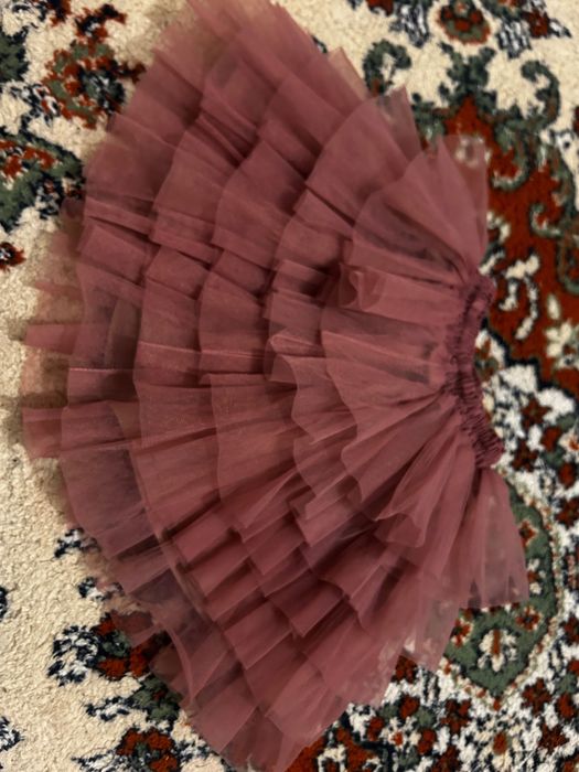 Fustița tulle handmade" Mona m-a cusut" verde/mov