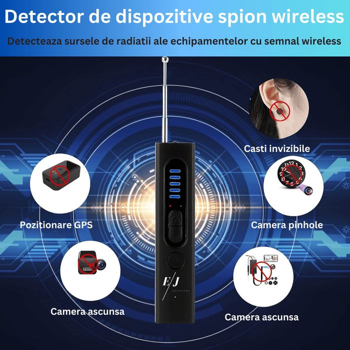 Detector camere ascunse, microfoane, localizator GPS, reportofoane - X