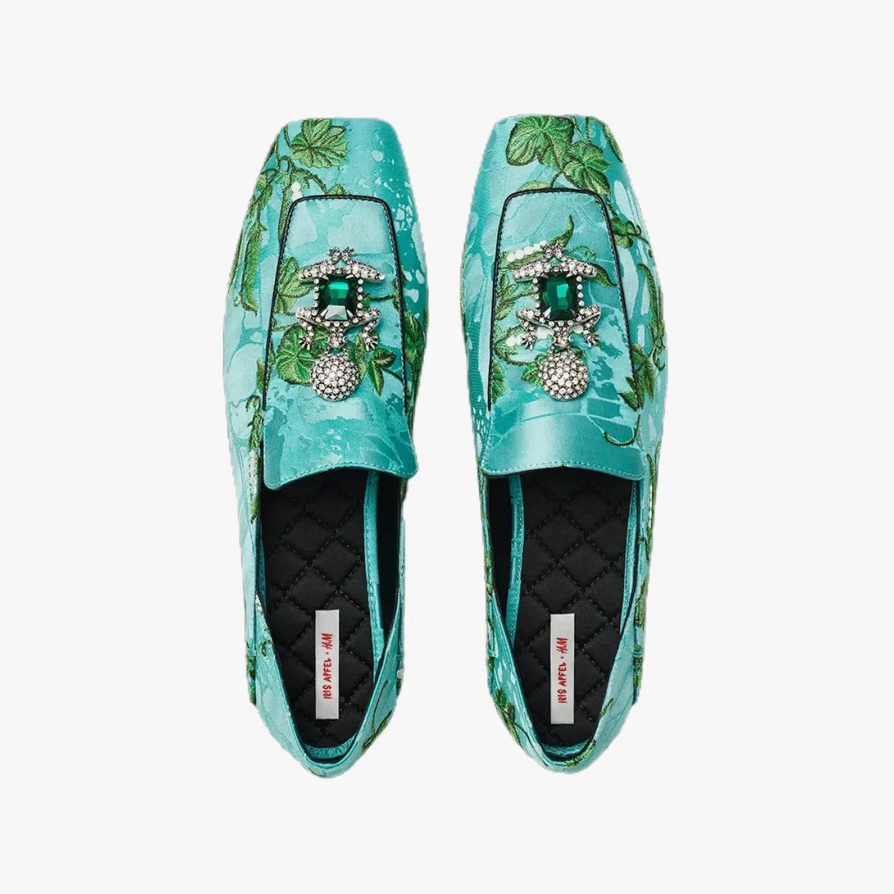 Papuci/Pantofi H&M Iris Apfel primavara 2022, turcoaz, EU 41, noi!