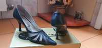 Pantofi Guban piele+plasă, negri, mărimea 37(24/5)