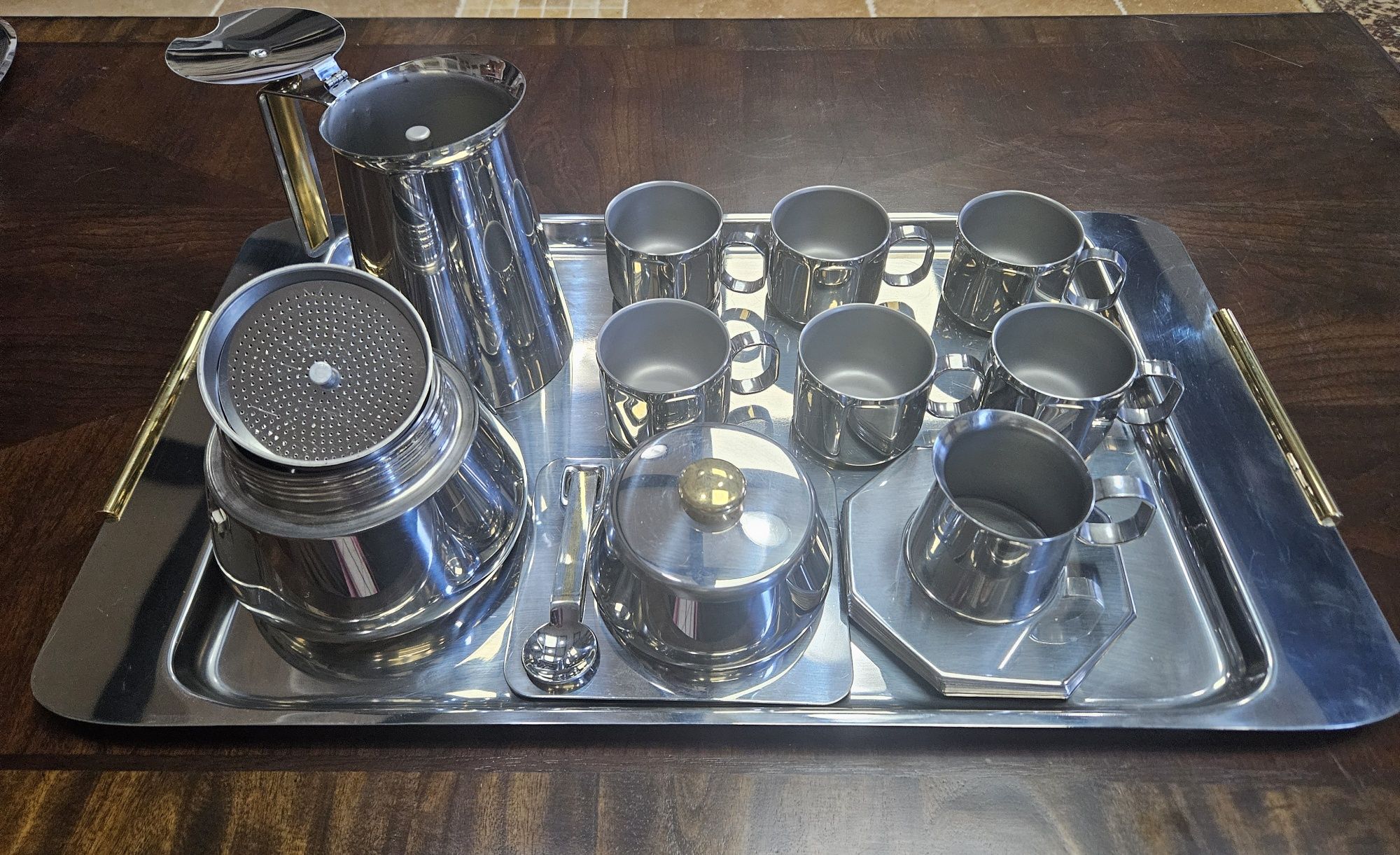 Set cafea cu tava si pahare Zepter