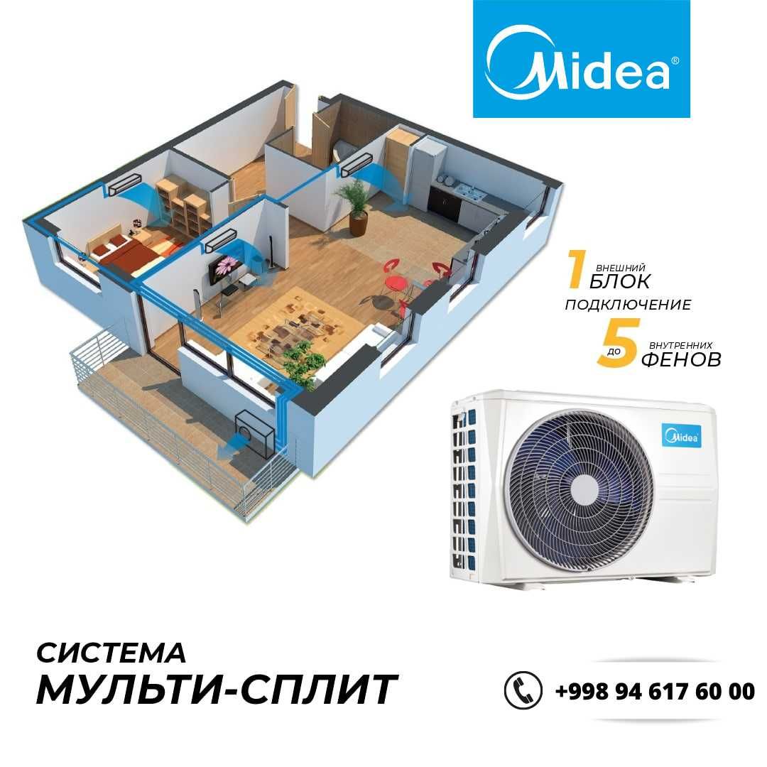 Мульти-сплит системы Midea  M4-28k Inverter. Multi-split konditsioner
