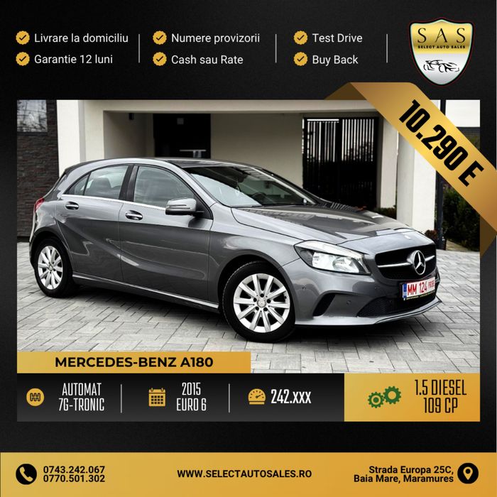 Mercedes Benz A180 facelift - Automat 7G -  Euro6- Cash sau rate