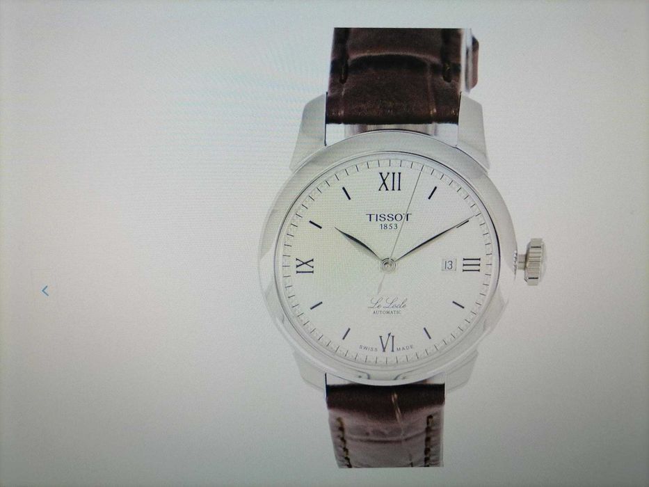 Ceas automatic TISSOT dama  argintiu -curea de piele nou sigilat.