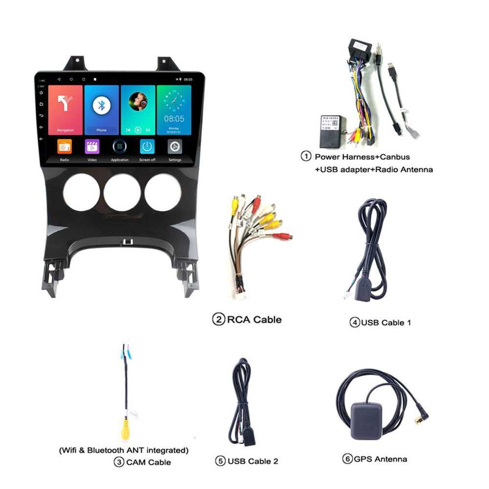 Navigatie Android- 9 inch Peugeot 301 Citroen Elysee ,3008,5008