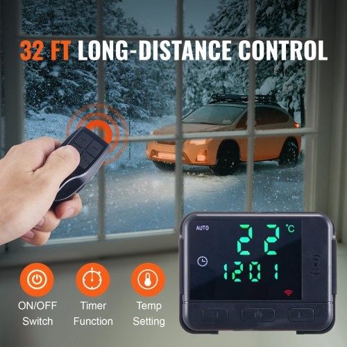 Încălzitor de aer diesel VEVOR All-in-one 12V 8KW Telecomandă LCD