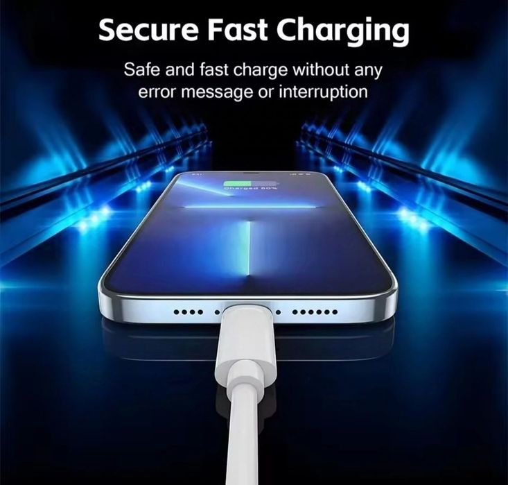 NOU Cablu 1m lightning + adaptor priza iPhone