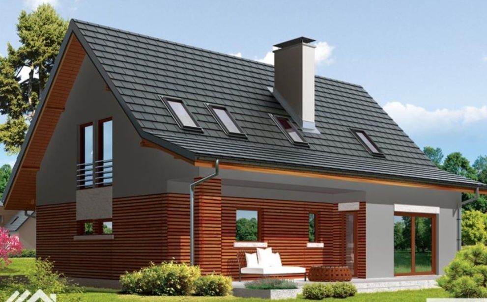 Vand case pe structura metalică