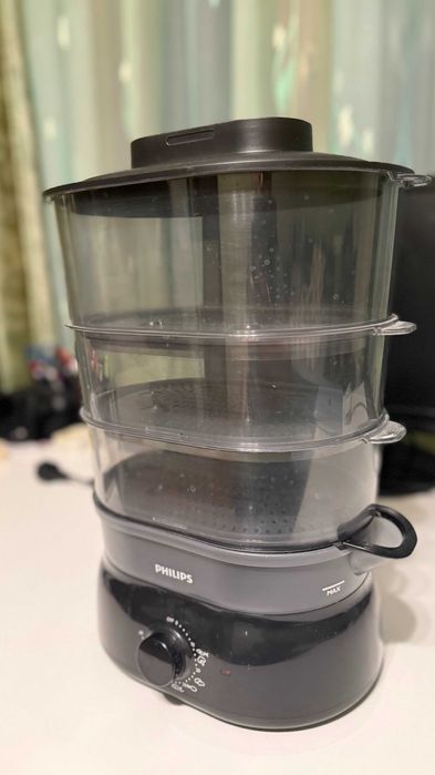 Aparat de gatit cu aburi Philips HD9126/00, 900 W, 9 l, Negru