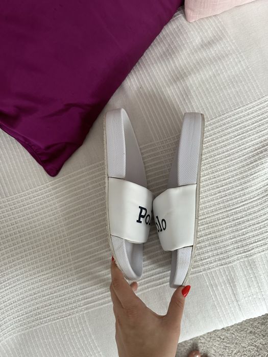 Papuci Polo albi 36