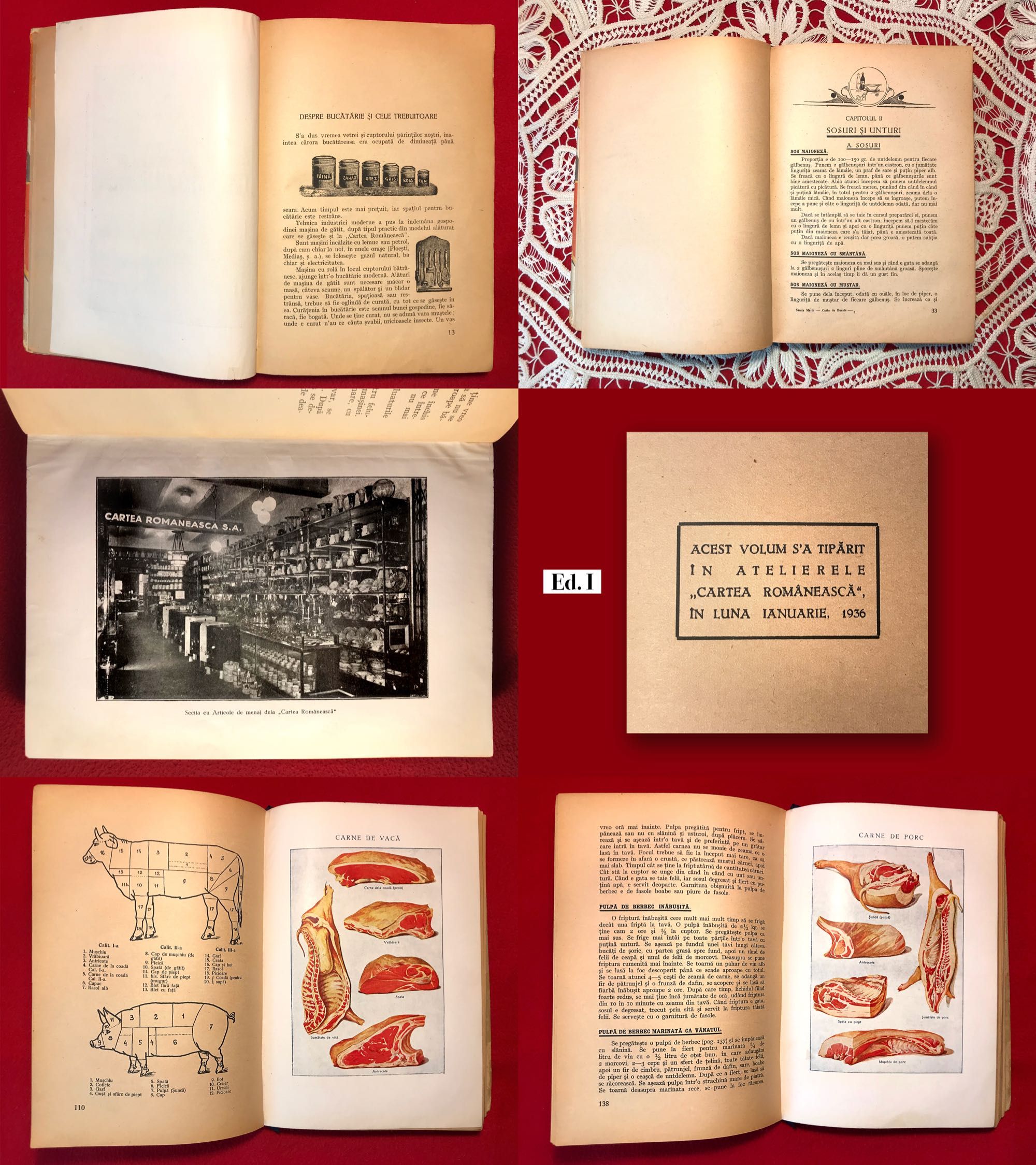 Carte,Bibliofila,Retete,Bucate,traditionale,Gastronomie,Interbelica