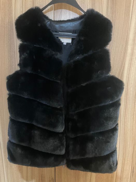 Черен елек естествен пух