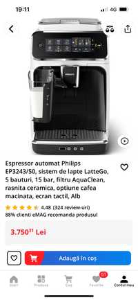 Espresor automat cafea Philips seria 3300