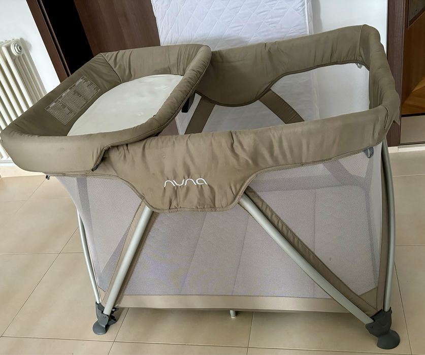Pătuț Nuna Sena cu masuță de infăsat/ Saltea Cocos/ Cuib- baby nest
