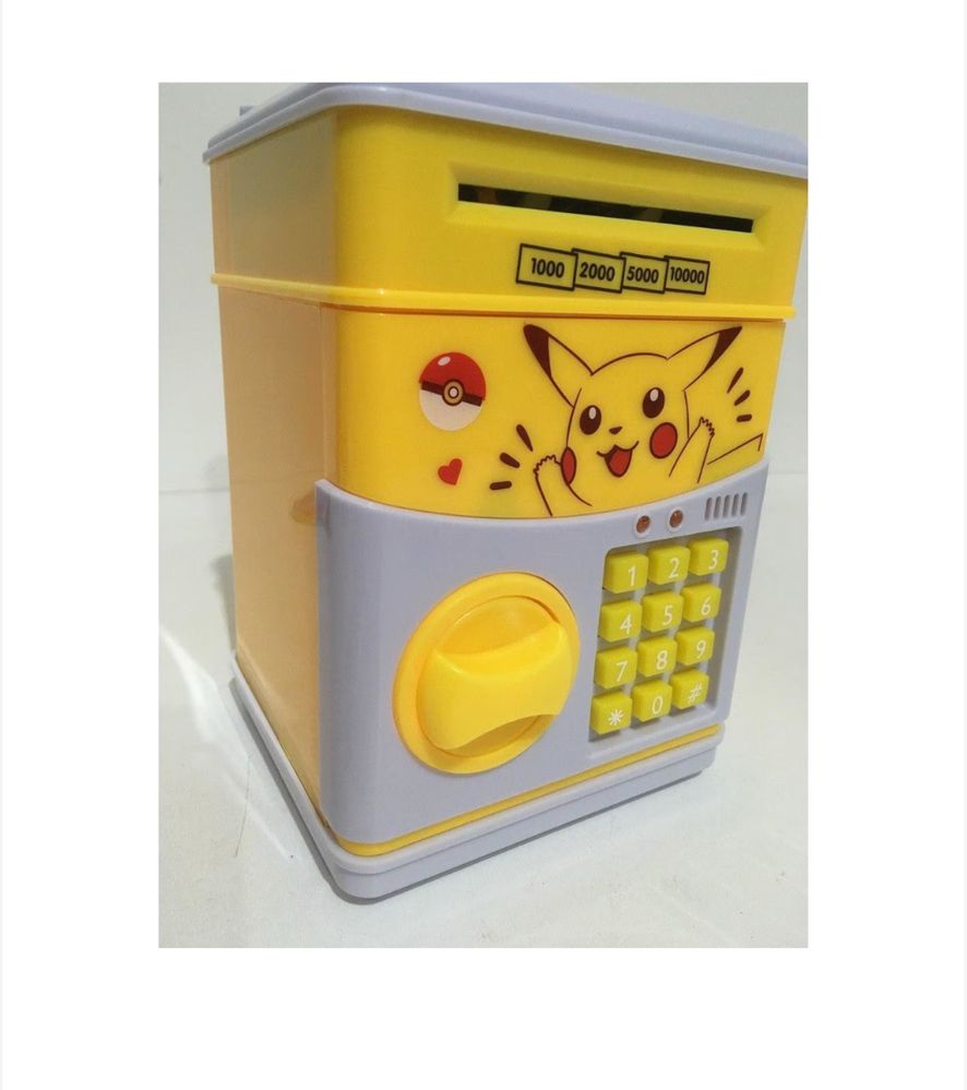 Pusculita Interactiva cu motive Pokemon, pentru copii, cu functie ATM