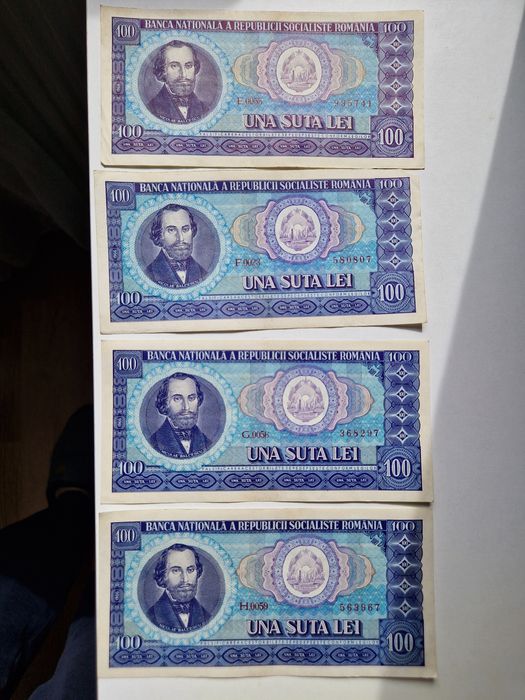 Bacnote Nicolae Balcescu 100 lei