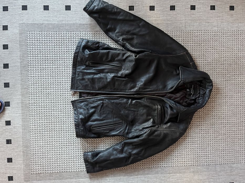 Мъжка кожена шуба телешки бокс размер М