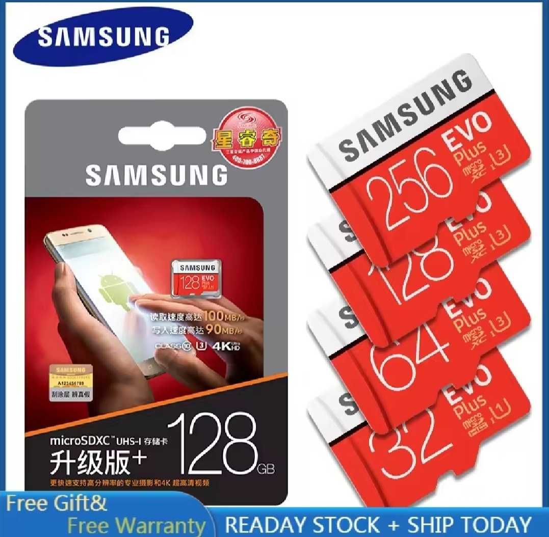 Оригинална SD мемори/памет/  карта Samsung 128gb
плюс мемори адаптер