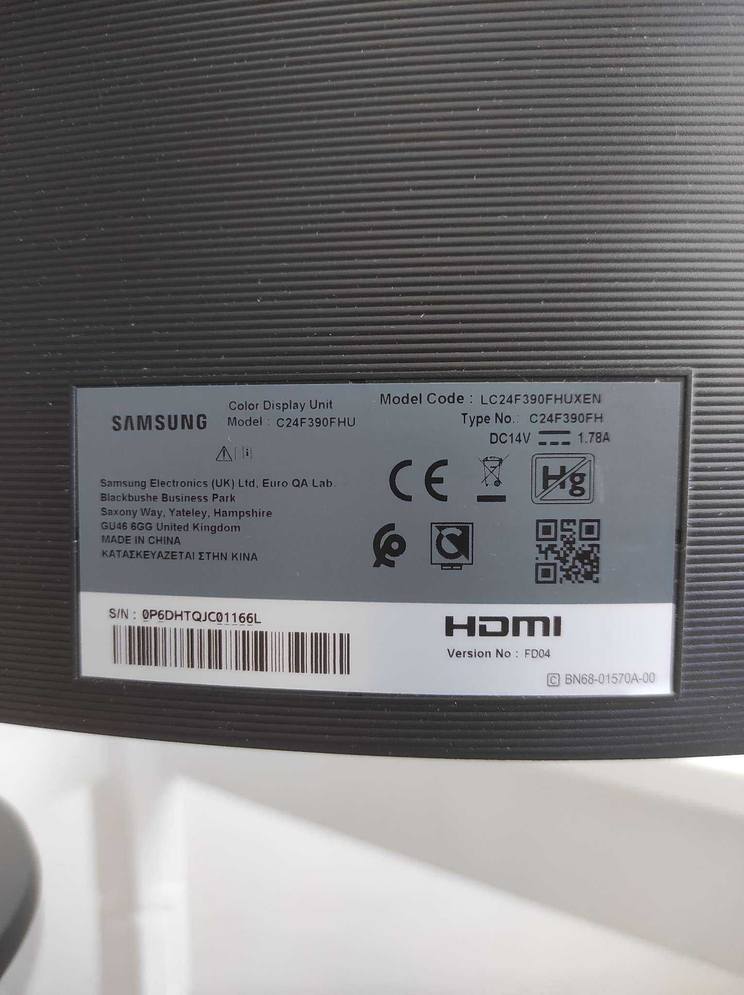 Монитор-SAMSUNG 24" C24F390FHU,LED