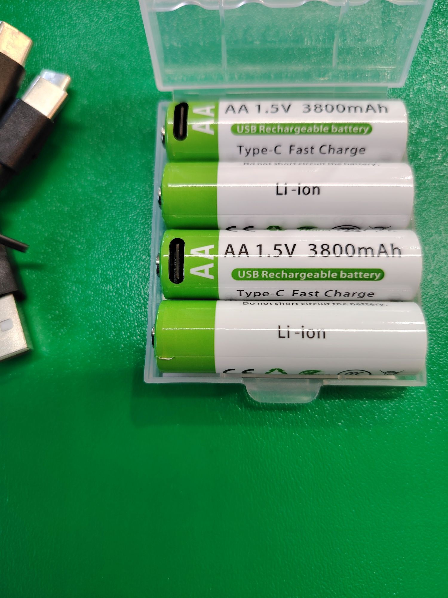 Li-ion батерия акумулаторна презареждащаАА-USB 3800mAh