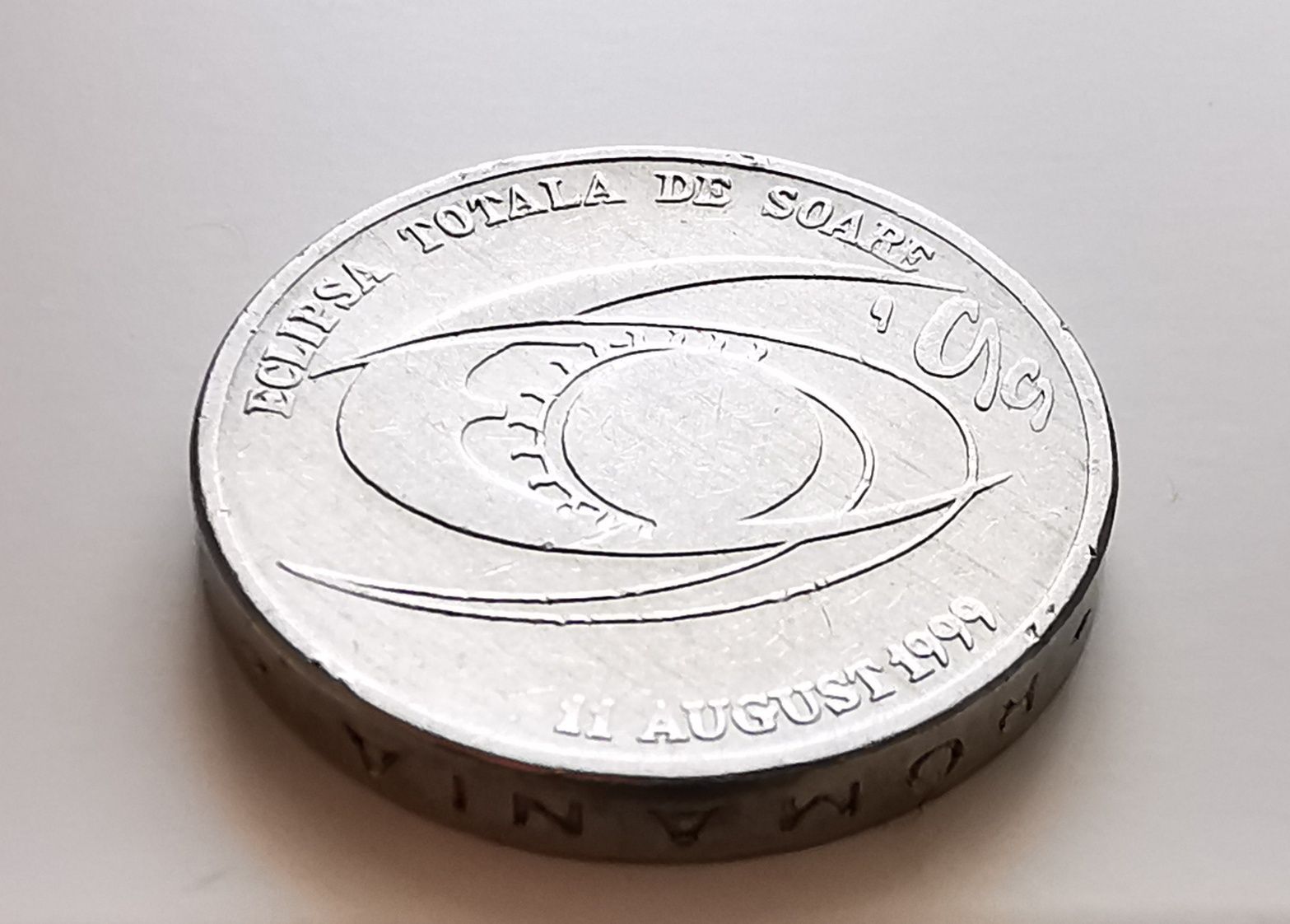 Moneda 500 lei Eclipsa Totala de Soare 11 August 1999