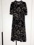 Rochie midi alb negru