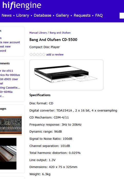 cd-player Bang & Olufsen Beogram CD5500