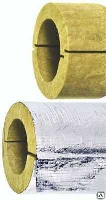 цилиндр с фольгой теплоизоляционный на основе базальтового волокно