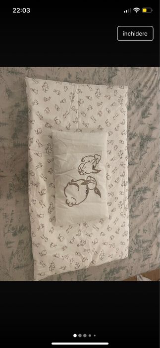 Plapuma si perna cu lenjerie pentru ele de la ikea