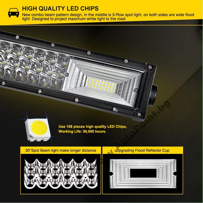 LED BAR 459w 85см извит халоген