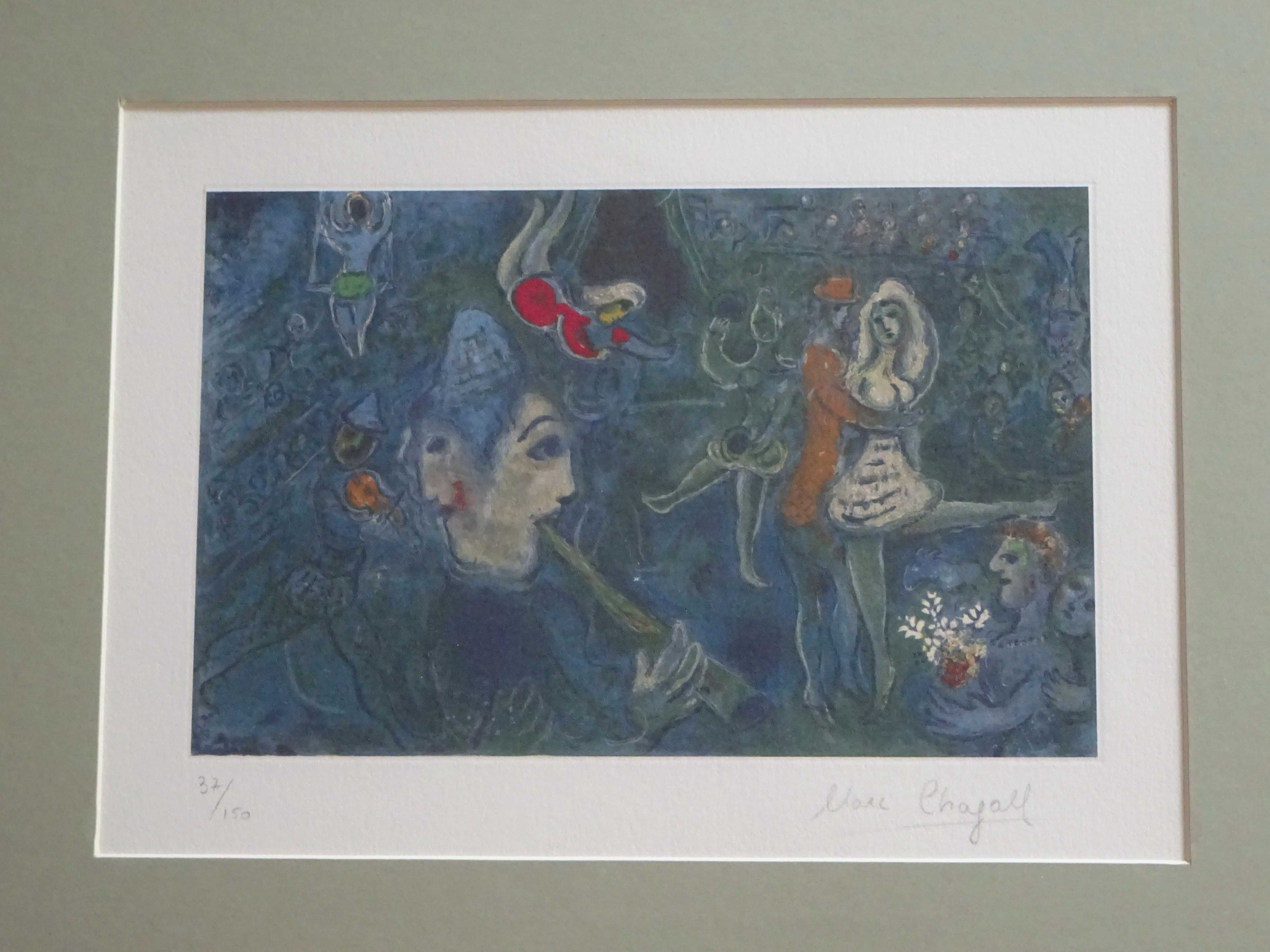 Tablou Marc Chagall, ‘Circul’| Cromolitografie RARA deosebita